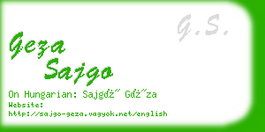 geza sajgo business card